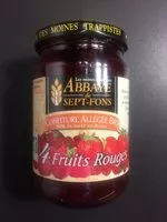 Mängden socker i Confiture De 4 Fruits Rouge Allegee