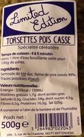 Mängden socker i Torsettes pois casse