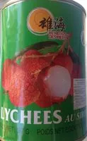 Mängden socker i Lychees au sirop