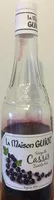Mängden socker i Sirop de cassis