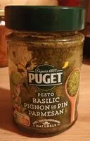 Mängden socker i Pesto : basilic, pignon de pain, parmesan