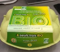Mängden socker i Oeufs frais bio