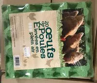 Mängden socker i 20 oeufs bio de poules élevées en plein air