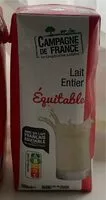 Mängden socker i Lait entier équitable
