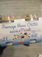 Mängden socker i Fromage Blanc 0% Sucre Et Muesli