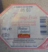 Mängden socker i Fromage frais au lait de Normandie 0% M.G.