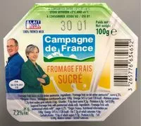Mängden socker i Fromage frais sucré