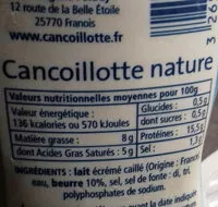 Mängden socker i Cancoillotte Squizeur Nature 250g