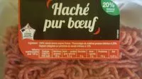Mängden socker i Haché pur boeuf 20% matière grasse