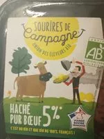 Mängden socker i Viande hachée bio 5% Sourires de Campagne