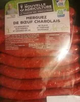 Mängden socker i Merguez de Boeuf Charolais