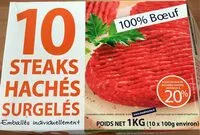 Mängden socker i Steaks haches 100% pur boeuf