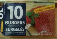 Mängden socker i 10 burgers surgelés