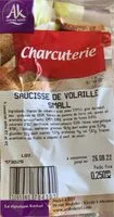 Mängden socker i Saucisse de volaille