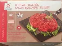 Mängden socker i 8 steaks hachés façon bouchère