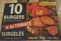 Mängden socker i 10 Burgers à la Tomate Surgelés