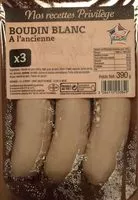 Mängden socker i Boudin blanc à l'ancienne