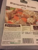 Mängden socker i Blanquette de veau et riz