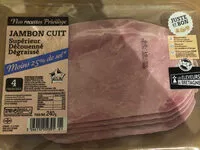 Mängden socker i Jambon cuit supérieur découenné dégraissé 4T