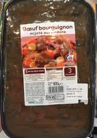 Mängden socker i Bœuf bourguignon mijoté aux lardons