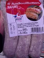 Mängden socker i 6 andouillettes nature