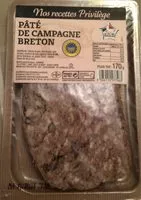 Mängden socker i Pâté de campagne breton