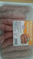Mängden socker i Saucisses de Toulouse