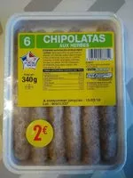 Mängden socker i 6 chipolatas aux herbes