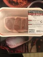 Mängden socker i Roti de boeuf dans la tranche Viande bovine