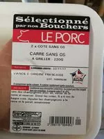 Mängden socker i Cotes de porc sans os x2