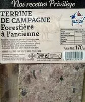 Mängden socker i Terrine de campagne forestiere à l'ancienne