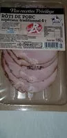 Mängden socker i Rôti de porc supérieur traditionnel