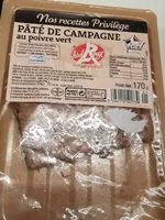 Mängden socker i Pâte de campagne au poivre vert