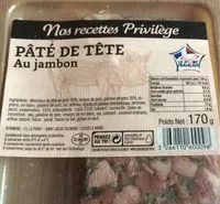 Mängden socker i Pate de tete au jambon
