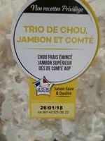 Mängden socker i Trio de chou, jambon et comté