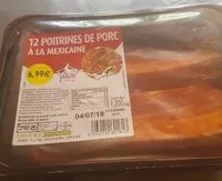 Mängden socker i Poitrine de porc à la mexicaine