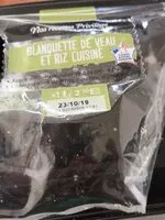 Mängden socker i Blanquette de veau et riz cuisiné