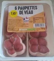 Mängden socker i 6 paupiettes de veau