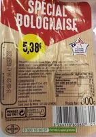 Mängden socker i Spécial bolognaise