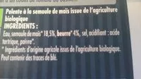 Mängden socker i POLENTE BIO NATURE