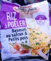 Mängden socker i Riz à pôeler basmati safran petits pois SAINT JEAN, 300G