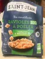 Mängden socker i Ravioles BIO à poeler, tomates & mozzarelle