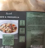 Mängden socker i Pates surgelées farcies au pesto basilic et mozzarella