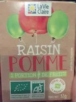 Mängden socker i Fruits raisin pomme