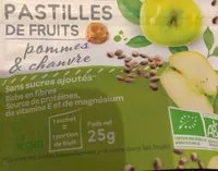 Mängden socker i Pastilles de fruits pommes et chanvre