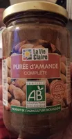 Mängden socker i Purée d'amande complète
