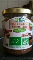 Mängden socker i Pâte à tartiner noisette - cacao