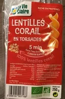 Mängden socker i Lentilles corail en torsades