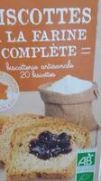 Mängden socker i Biscotte à la farine complete