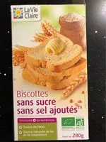Mängden socker i Biscottes sans sucre, sans sel ajoutés